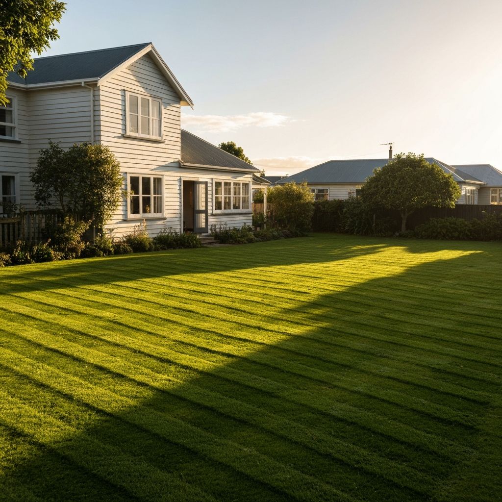 Perfectly striped lawn by a Retro Mower
